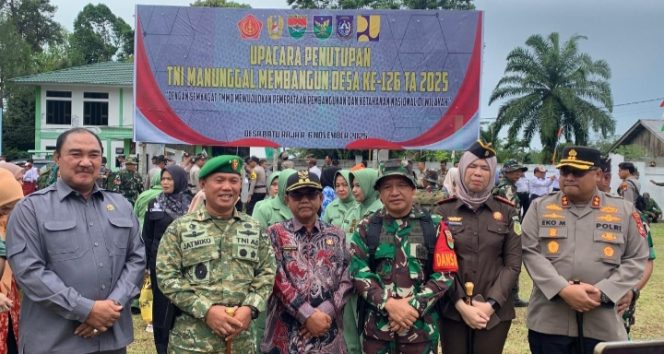 
 Upacara Penutupan TMMD Reguler Ke-126 Tahun 2025 Kodim 0423/BU, Desa Batu Raja R Kec.Hul Palik