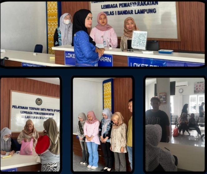 
 Tinjau Area PTSP, Kalapas Kelas I Bandar Lampung Pastikan Penggeledahan Barang Titipan Sesuai SOP