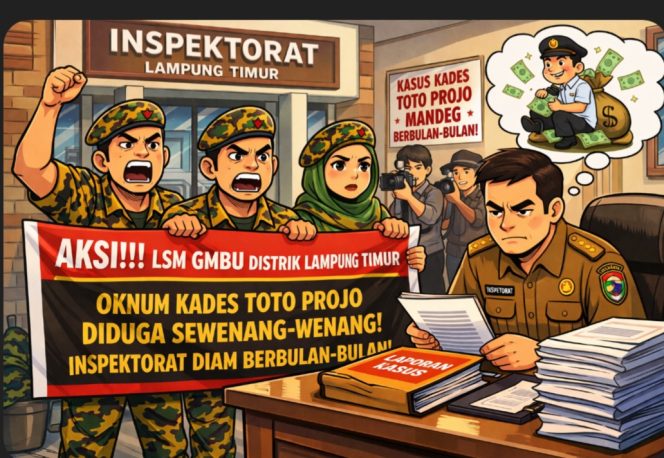 
 LSM GMBI tekan inspektorat , laporan dugaan penyalahgunaan wewenang kades Toto Harjo mandek berbulan bulan