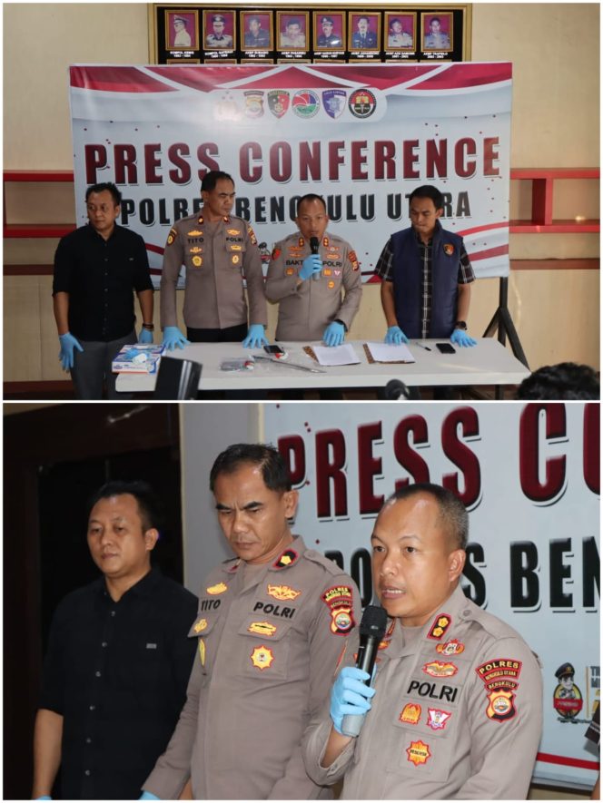 
 Polres Bengkulu Utara Mengungkap Kasus Penganiayaan Berujung Kematian, Lima Terduga Pelaku Diamankan