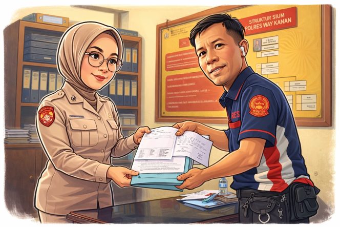 
 Kabiro media group globalindo way kanan resmi layangkan Dumas terkait dugaan ijazah palsu di MA Bahrul ulum rebang tangkas