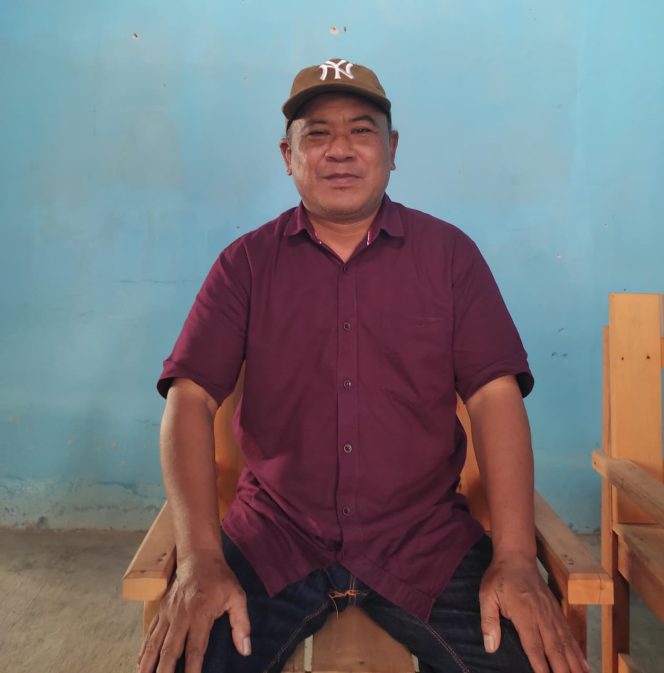 
 Sugiyanto ketua KDMP pekon banyu Urip , Pringsewu di duga korban pemalsuan tanda tangan akan lapor ke polres Pringsewu