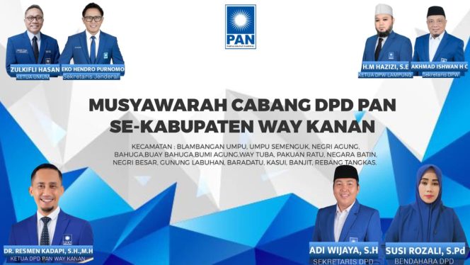 
 Muscab agenda penting pean way kanan meraih kemenangan pemilu mendatang