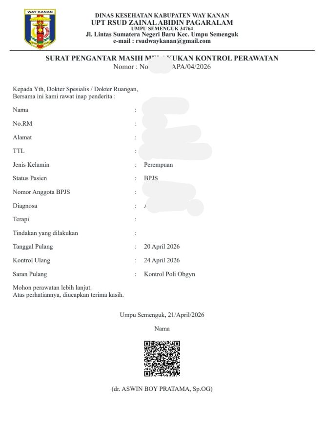 
 * skandal pelayanan OBGYN di RS Zainal abidin pagar alam way kanan : dokter menghilang , pasien terlantar tanpa ke pastian *